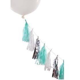 Balloon tassel tail - mint shimmer - Pixie Party Boutique