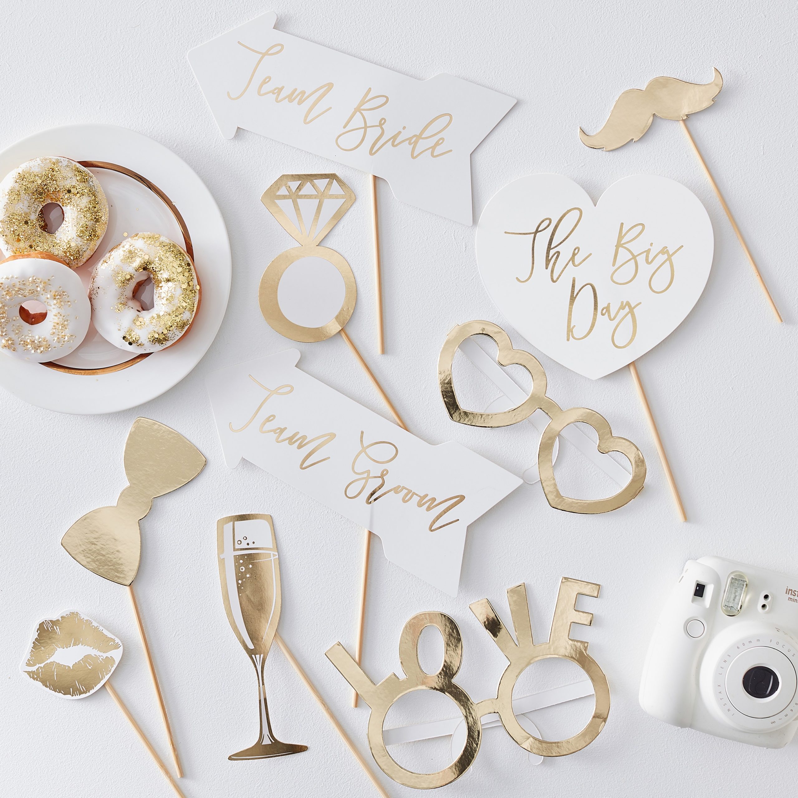 Gold Wedding Photo Booth Props Pixie Party Boutique
