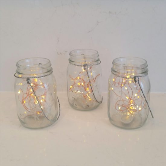 lantern jars with lights