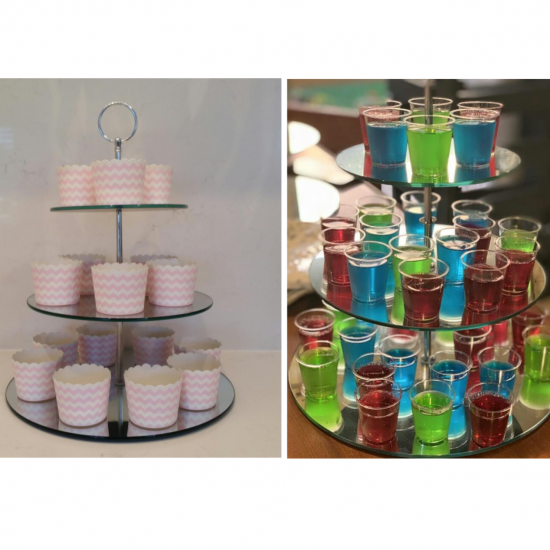 mirror cupcake stands
